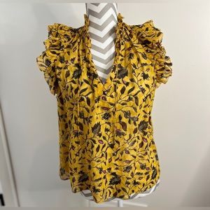 Ulla Johnson Shona metallic floral blouse